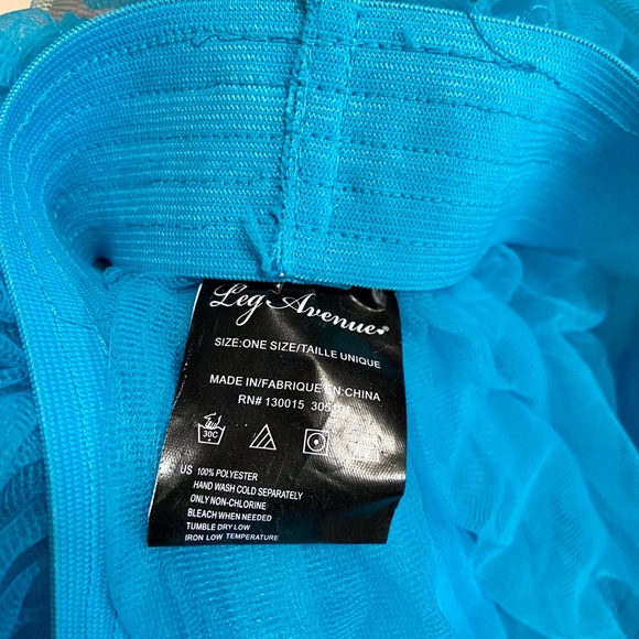 Leg Avenue Turquoise Tutu One Size Fits All - Picture 3 of 5